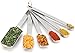2lbDepot Measuring Spoons Set of 7 Includes Bonus Leveler, Premium, Rust Proof, Heavy Duty, Chrome Plated, Stainless Steel Metal, Narrow, Long Handle Design fits into Spice Jars