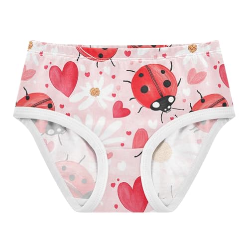 Wusikd Ladybugs Girls' Underwear Cotton Black Dots Girls Briefs Soft Toddler Underwear 2T