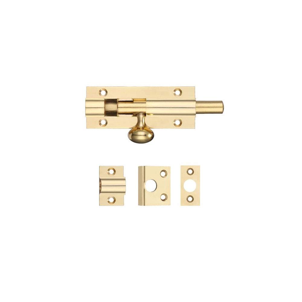 Fulton & Bray Architectural Barrel Bolt 75mm x 30mm - Polished Brass