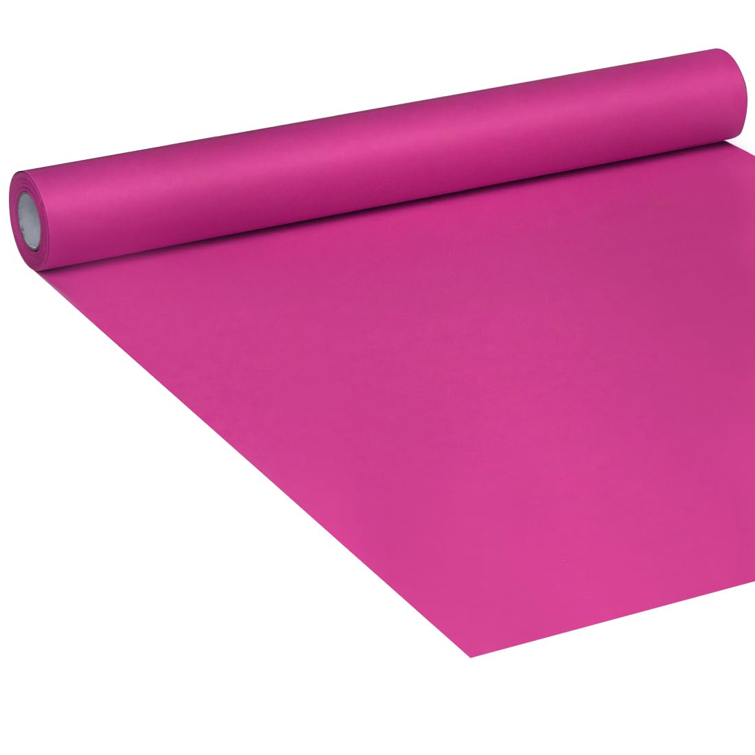 SMART&amp;CASUAL 17.8" x 760" (63') Rose Red Kraft Craft Paper Roll for Gift Wrapping Bulletin Board Bouquet Flower Art Packing Parcel Table Covering 80GSM 55LB (Rose Red, 17.8" x 63')