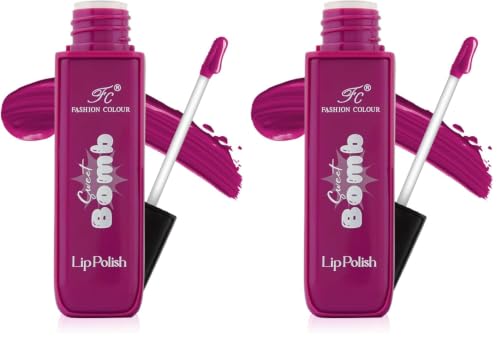 Image of Fashion Colour Sweet Bomb Lip Polish | Lip Gloss For Women | Upto 16 Hours | Matte Finish With Quick Dry Feature Gives you Vibrant Look | For Office / Party Girlies | Available in 19 Shades Choose Your's | (Lavender,4ml)
