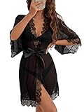 Robe Dame mit Gürtel ein sexy Must-have in der persönlichen Nacht-Garderobe.