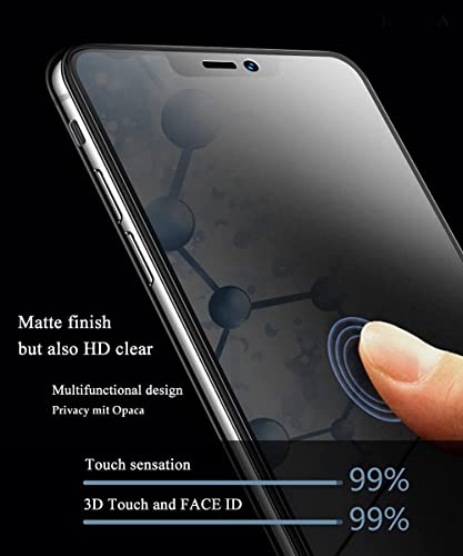 WINYU® 3PCS Matte Privacy Screen Protector for iPhone 12/12 Pro Anti Spy Tempered Glass 9H Anti-Glare Anti-Fingerprint Full Coverage Matte Protective Film for Apple 12/12 Pro,6.1"… - Image 4