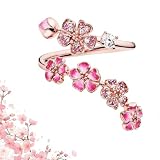 Generico Peach Blossom Ring, Peach Cherry Blossom Ring, Adjustable Cherry Rings, Birthday Anniversary Valentines Jewellery,Fashion jewelry for women (Rose)