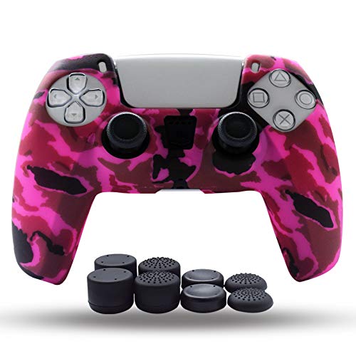 Preisvergleich Produktbild PS5 Controller Skin, Silikon-Griffe für PlayStation 5 PS Controller, rutschfeste Schutzhülle für Dual Sense 5 Controller (hellblau) 8 Stück Pro Daumengriffe