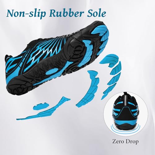 Image of Hike Barefoot Shoes, Pro Barefoot Shoes Women Men Footwear, Athletic Hiking Minimalist Water Shoe Breathable Quick Dry Zero Drop Trail Running Shoe with Non-Slip Sole & Wide Toe Box
