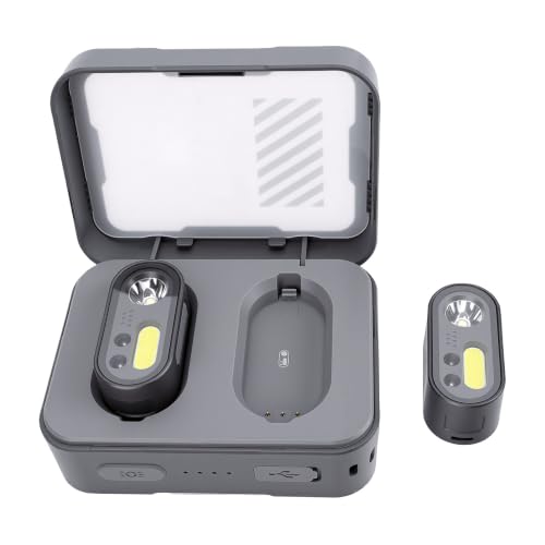 Linterna frontal recargable y luz de camping impermeable IPX4 con estuche 3