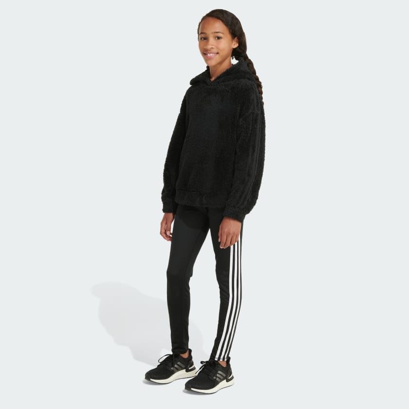 adidas Girl's Cozy Sherpa Hood Pullover (Big Kids)3