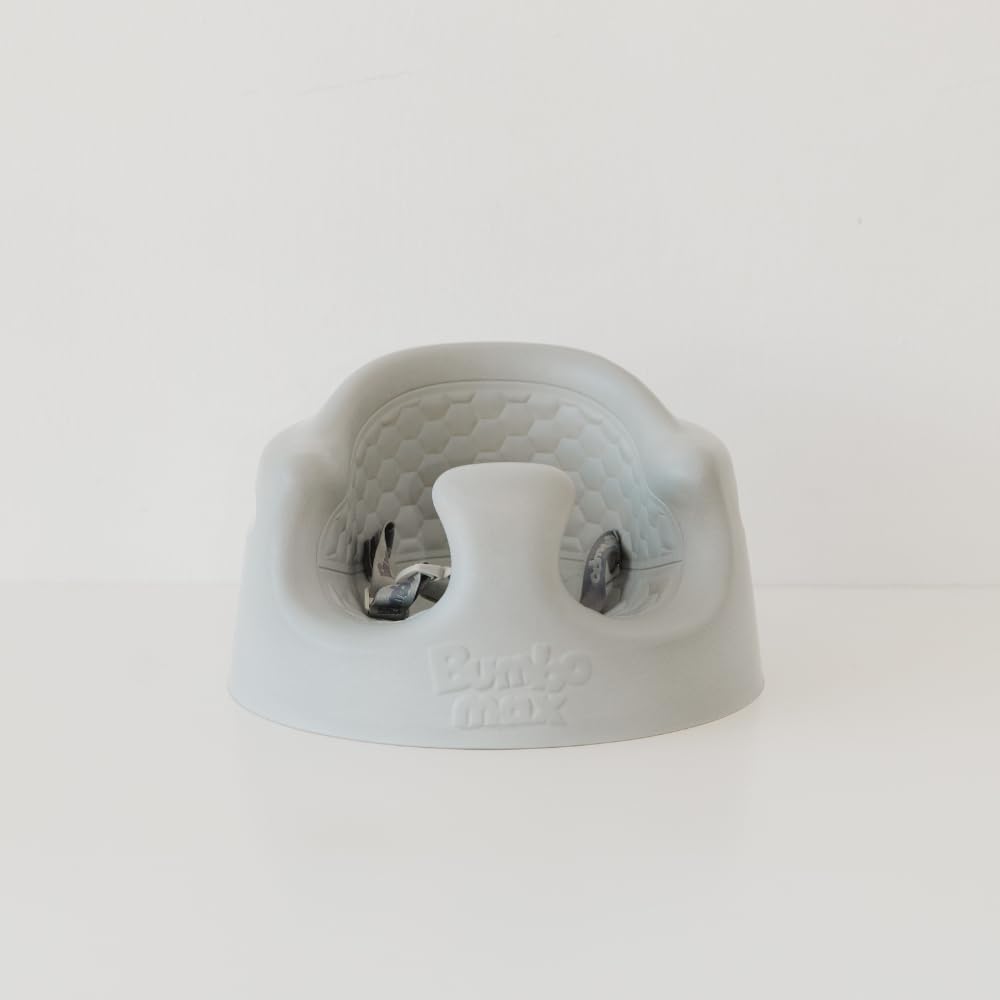 BUMBO | Floor Seat Max Asiento de Suelo para Bebé XL - Diseño Ergonómico, Fácil de Limpiar, con Arnés de Seguridad - Cómodo y Seguro - Asiento de Apoyo para Bebés de 3 a 12 Meses - Color Cool Grey
