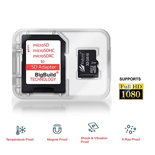Bigbuild Technology 32Gb Ultrafast 80Mb/S Memory Card For Akaso Ek7000 Action Camera, Class 10 Microsdhc #TOP2