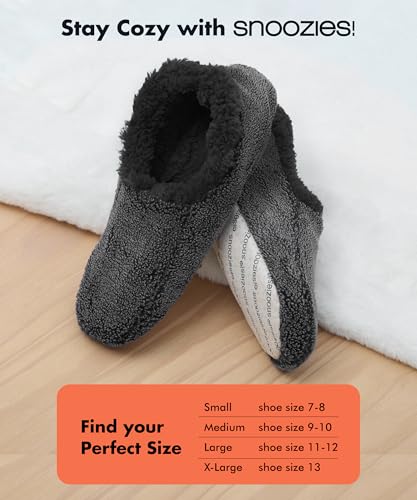 Image of Snoozies Mens Two Tone Fleece Lined Slippers - Comfortable Slippers for Men - Two Tones
