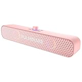 FULMINARE Bluetooth Speaker with 26W HD Sound, Portable Speaker Up to 30H Playtime, AUX&TF-Card&USB Input, LED Lights, Speakers Bluetooth 5.3 Wireless for Home/Party/Outdoor, Birthday Gift (Pink)