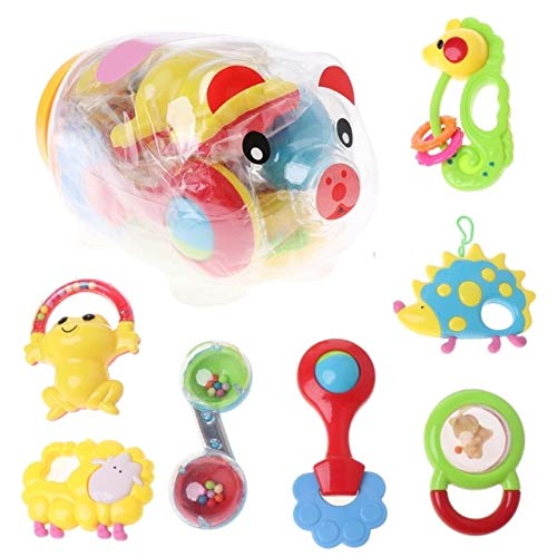 Buy BEESCLOVER 7PCS Baby Rattles and Teether Set Mobile Educational