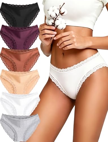 READY TO LOVE Cotton Underwear for Women Pack Lace Cheeky