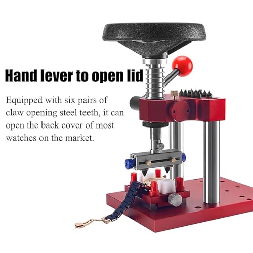Kit profesional de herramientas de reparación de caja de reloj y reparación de espalda con múltiples moldes de prensaestopas y garras para fabricación y mantenimiento de relojes de precisión
