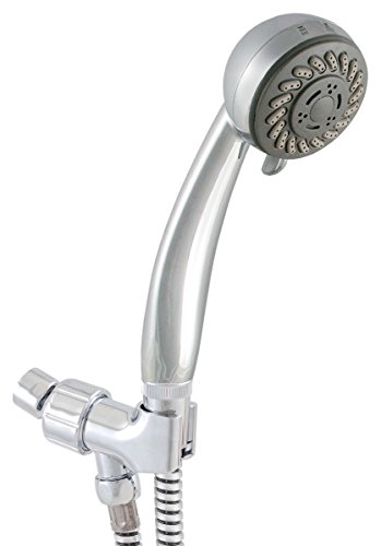 LDR 520 3120CP Complete 3 Function Handheld Massage Showerhead Set with 72-Inch Hose and Mount Bracket Chrome Finish
