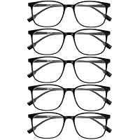 JOLISU 5-Pack Ultra-Light Slim Frames Blue Light Glasses