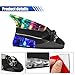 YoRise Car Roof Wind Powered LED Light, Shark Fin Warning Flash Lamp, Waterproof Self-Adhesive Car Antenna Topper Decorative Lights, Roof Tail Light Decoration Replacement for Most Cars (Black)