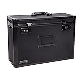 Vaultz File Organizer Box - 14 x 7.25 x 12 Inch Legal Size, Portable Locking Storage Totes with Dual...