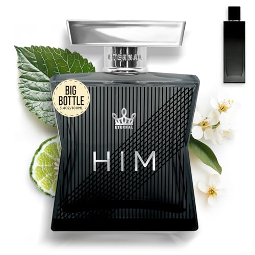 Eternal Fragrance - Eternal Him - Inspired by Designer Aromatic Bergamot Cologne - 3.4 oz (100ml) - EDP - Vegan - Clean Ingredients - Cologne Spray for Men - 2000 sprays per bottle