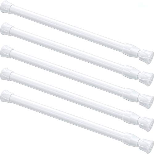Tension Rods - 5 Pack Cupboard Bars Tensions Rod Curtain Rod 11.8
