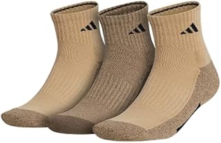 adidas mens Cushioned X 3 Quarter Socks (3-Pair), Beige Tone/Blanch Cargo/Black, Large