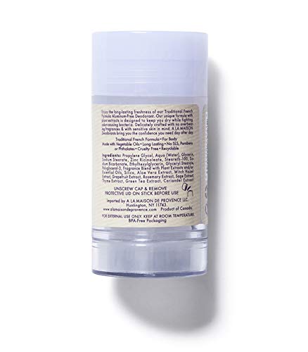 Image of A La Maison Natural Deodorant, Traditional French Formula with Shea Butter, Coconut & Essential Oils, Aluminum-Free, Vegan, Long-Lasting Odor Protection (2.4 Oz, 2Pack, Lavender Aloe)