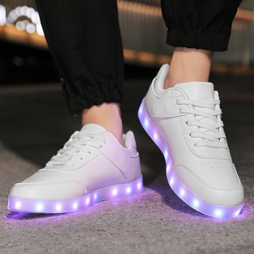 Image of JEVRITE Unisex LED Light Up High Top Sneakers - USB Charging for Women & Men - Couples Shoes