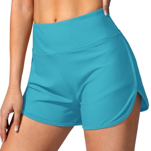 Pantalones cortos de natación bikini de cintura alta para ropa de playa