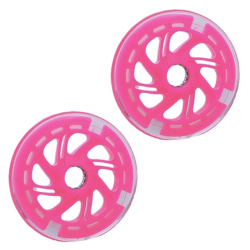 2 Piezas Ruedas Auxiliares para Bicicleta con Diseño Luminoso de PU, Antideslizantes y Resistentes para Entrenamiento miniatura 1