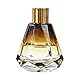 Happyupcity 2PCS 60ML/2oz Leerer Diamant geformter Glas Diffuse Flaschengläser Ätherisches Öl Duft Diffusor Set mit Gummistopfen und Golddeckel Aromatherapie Speicher Container Duft Zubehör