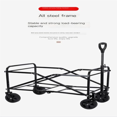 Transportwagen Outdoor-Camper, Faltbarer Camper, Picknick-Auto, Handgezeichneter Trolley, Anhänger, Picknick-Wagen, Tragbarer Outdoor-Wagen Tragbarer Wagen(Black,A) – Bild 7