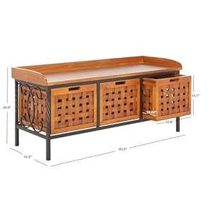 Safavieh American Homes Collection Isaac Filbert Brown Wooden Storage Bench Safavieh American Homes Collection Isaac Filbert Brown Wooden Storage Bench