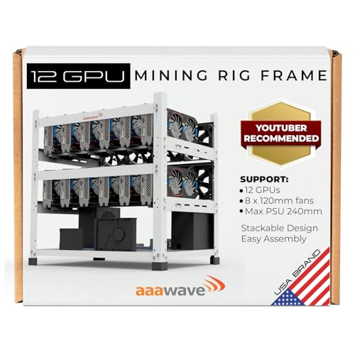 AAAwave 12GPU Mining Rig - The Sluice V2 Steel Open ...