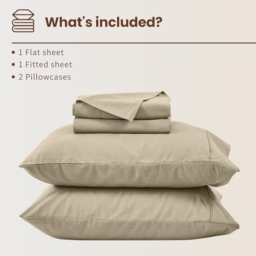 Image of Bedlifes 100% French Linen Queen Bedding Set - 18-24 inch Extra Deep, 4-Piece | Soft & Durable, Breathable & Cooling, Flax Linen Sheet, OEKO-TEX Certified, Moisture Wicking, Easy Care, Machine Washable