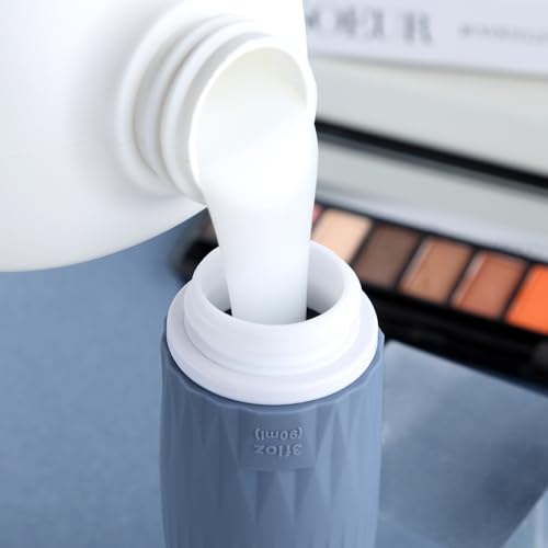 Gemice Travel Bottles for Toiletries, Travel Essentials Refillable Leak Proof Travel Size Toiletries, 3oz TSA Approved Sillicone Squeezable Travel Size Containers for Shampoo Wash Body Lotion (4 Pack)4