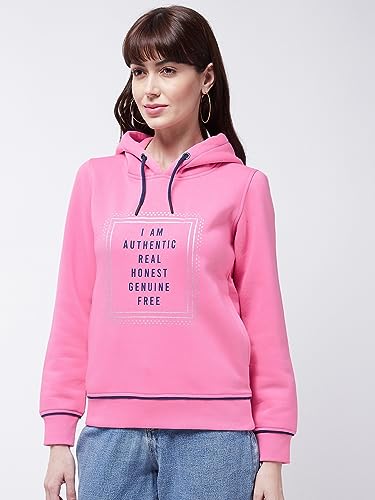Image of Modeve Women Printed Hooded Sweatshirt for Winter