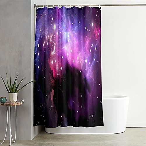 Rideau de douche polyester contre l'humidité sur le thème de l'espace