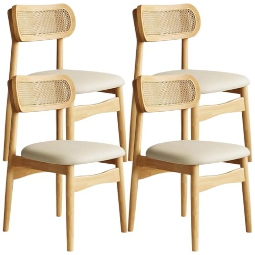 Massivholz Esszimmerstühle ohne Armlehnen, Küchenset mit...