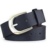 JASGOOD Women's Leather Belts for Jeans Pants Dresses Ladies Waist Belt Holes Around Leather Belt...