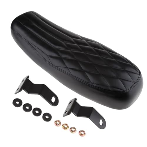 Asiento de motocicleta largo sillín de 630 mm con kit de montaje para chasis plano