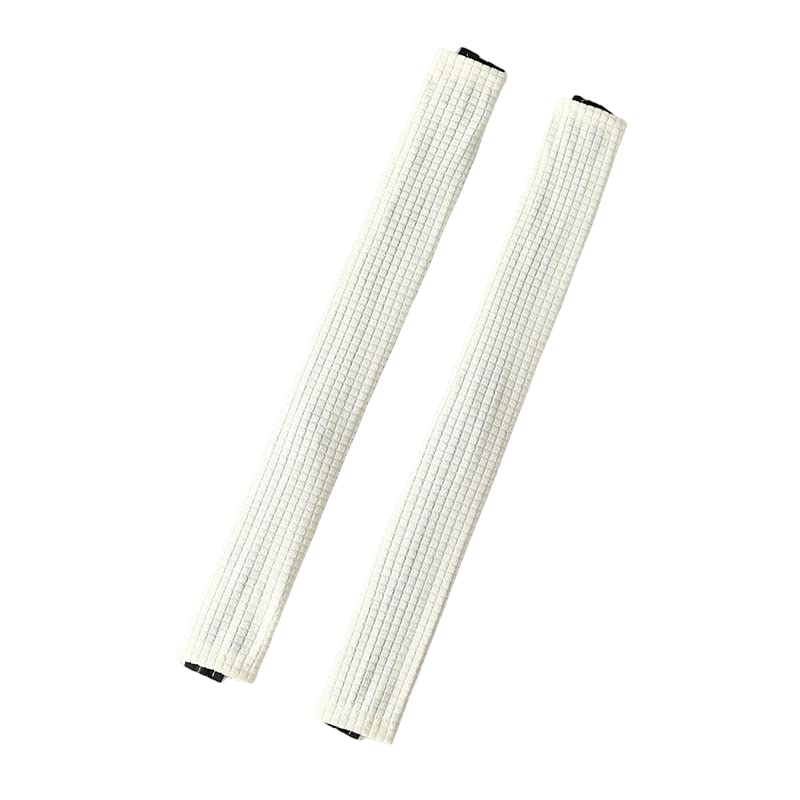 YunQin 1 Pair Chair Arm Rest Covers,Computer Office Armrest Cover，Soft Covers Pads Solid Color with Zipper，Memory Foam Thicker Elbow Pillow for Desk (White)