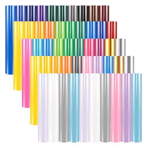 Vinyle adhésif permanent lot de 50 feuilles 30x30 cm pour stickers