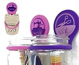 Jardi Mason Jar Hangers | Turn a Mason Jar into a Beautiful Sewing or Craft Caddy | Hangs Jars on The Wall, it is Removable and Functional | A Wonderful Gift for Every Art and Craft Lover