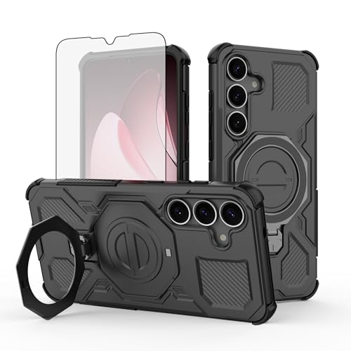 Coque Samsung S25 Plus Asuwish avec protection écran verre et anneau magnétique antichoc