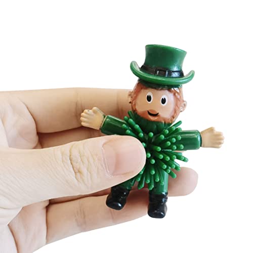 12Pcs St Patrick's Day Mini Leprechaun Toys,Squeeze Porcupine Toys Stress Relief Fidget Toy for Kids Boys St Patrick's Day Party Favor,Home Decor(Old Men) - Image 4