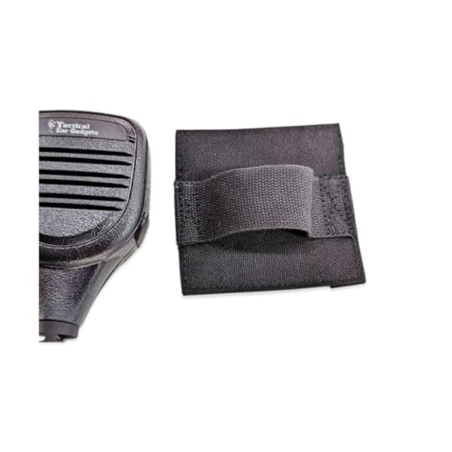 COPQUEST MOLLE Hook & Loop Mounting Adaptor for Microphone to Outer Tactical Vest |2.75 x 2.75 Panel w/Industrial Hook Fabric | Molle Attachments | Black