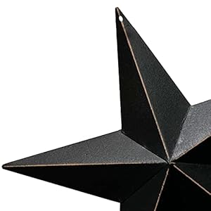 Tgarice dimensional metal antique barn star rustic country primitive wall decor3d barn star indoor outdoor 4th july wall decoration8 inch black  urban country home decor