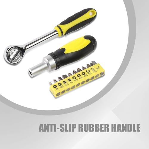 Set de herramientas combinado 41 piezas con estuche amarillo miniatura 2
