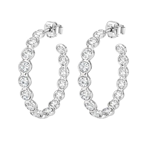 Créoles Femme Moissanite : l'éclat intemporel de boucles d'oreilles artisanales d'exception
